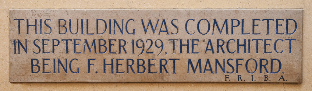 Herbert Mansford plaque