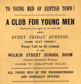 A cordial invitation to the young men of Victorian Kentish Town