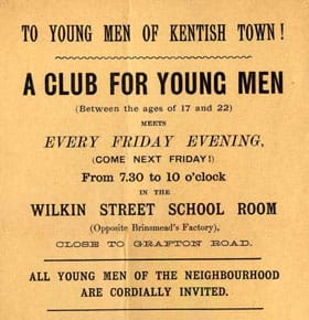 A cordial invitation to the young men of Victorian Kentish Town