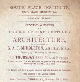Architecture lecture - poster