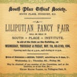 Late Victorian advertisements for events held by South Place Ethical Society