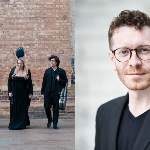 2 separate images of the Piatti Quartet and Sacha Rattle