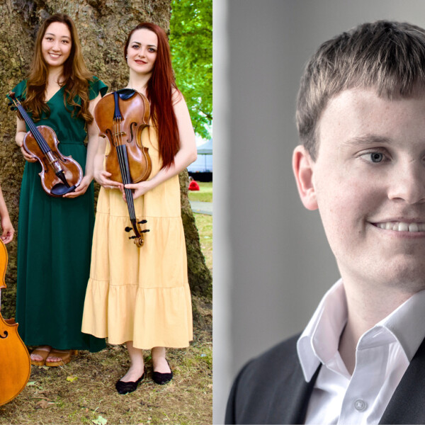 2 separate images of the Salomé Quartet & Jâms Coleman